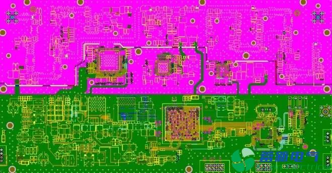 变频电源PCB 底层开窗图