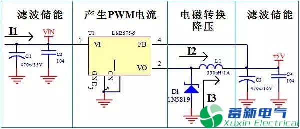 LM2575直流开关电源电路原理图