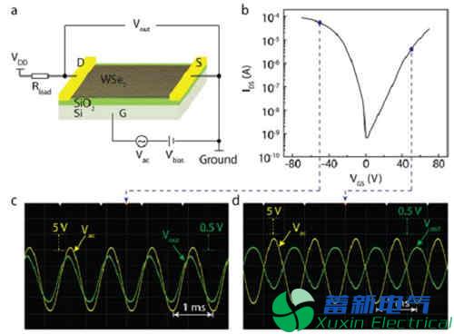 WSe2晶体管的双极性输运行为和他在模拟电路中的应用